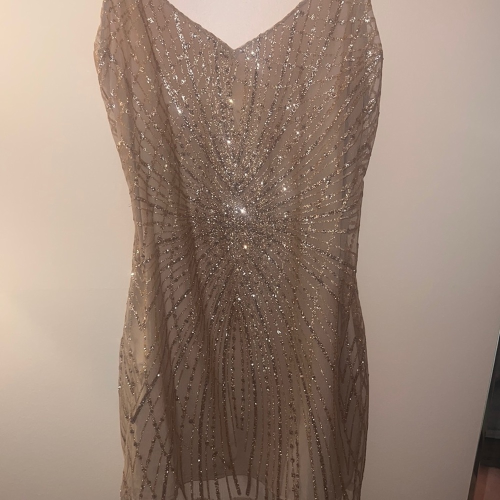 Rose Gold Mini Dress